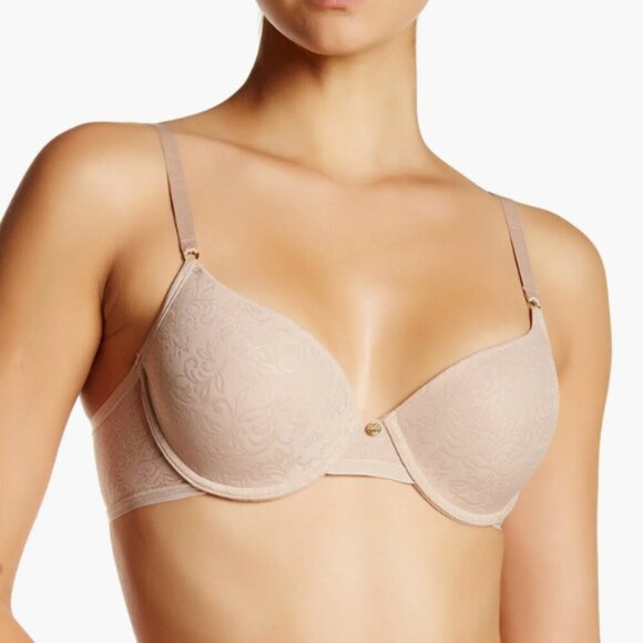 NATORI Sheer Jacquard Full Fit Contour Underwire Bra in Cafe - Size 36C - Picture 1 of 10